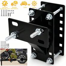 1 PC Spare Tire Carrier Mount Holder For Trailer Boat Trailer 180lbs Load Capacity Triangular Welded Structure 4-6 Inch Bolt Spacing No Drilling Heavy Duty Utility - A - View 1