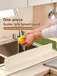 Waterproof Sink Splash Guard Block Splashing Water Washable Sink Basin Splash Blocker For Lab Sink Vegetable Basin Dishwasher Anti-Splash Water Barrier Sink Protector Apartment Home Room Kitchen Essentials Decor RV Coffee Bar Bathroom Accessories - Multi-color - View 2