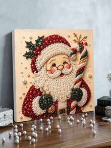 Handmade Pearl Painting Set With Frame, Christmas Penguin Pattern Design, Full Set Of Hand Tools, Wall Decoration, Christmas Gifts. - A - View 4