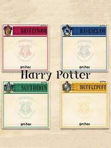 Warner Bros Harry Potter School Badge Sticky Notes, Vintage Ins Style Memo Notepad, Student Study Notebook Sticky Notes, Self-Adhesive Memo Labels - one-size - View 1