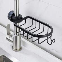 1 Set Stainless Steel Bathroom Shower Head Holder, Kitchen Faucet Storage Rack (Random Clip Style), Stainless Steel Shower Caddy, Sink Storage Rack, Bathroom Shower Storage Rack, Bathroom And Kitchen Storage, Kitchen Faucet Storage Rack - A - View 11