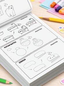 1PC Children's Step-By-Step Drawing Book, Coloring Book With Pattern Decomposition, 32 Pages Drawing Book - Multicolor - View 5