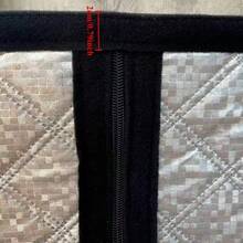 Black Thick Medium Opening Cotton Zipper Curtain, Windproof, Cold Proof, Blackout, Fully Sealed Household Window - Black-edged Zipper - View 3