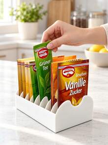 8-Compartment Spice Packet Organizer, Large-Capacity Seasoning Storage Holder, Kitchen Countertop, Cabinet & Fridge Condiment Packet Storage Rack - Multicolor - View 4
