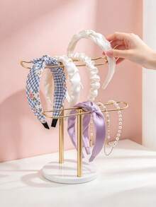 1pc Minimalist Metal Jewelry Stand Headband Holder, Perfect For Displaying Headbands, Bracelets, Necklaces, Watches And Other Accessories. Vanity Decor, Organization, Jewelry Storage Rack, Accessory Holder - Multicolor - View 4