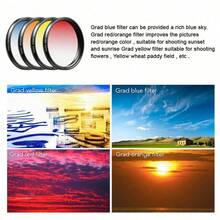 7-In-1 Phone Lens Filter Set 52mm 32mm Star Gradient Universal For Phone And DSLR Quick Mount Creative Photography - A - View 4