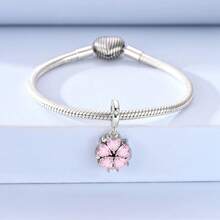 1Pc Sparkling Silver Plated Assorted Design Flowers Animals Charm For Bracelet Necklace Large Hole Spacer Jewelry Making Gift Perfect For Lovely Gifts - Silver - View 10