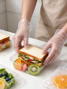 100/500pcs Disposable Plastic Gloves, Waterproof And Tear-Resistant, Suitable For Kitchen Cooking, Food Preparation, Restaurant Service, Cleaning And Hair Dyeing, Ideal For Home Cooks, Hair Salon Staff, Daily Home Use, Multi-Purpose Protective Gloves - Multiple Styles - View 8