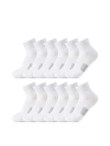 1/6/12/20 Pairs Men's Minimalist Three-Color Striped Mid-Calf Socks, All-Season Sports Casual - Multicolor - View 10