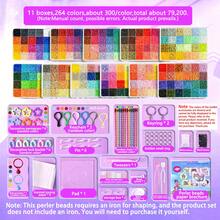 48/72/96/120/144/168/192/216/240/264色 Perler 熔珠工具套組 2.6mm迷你熔珠手工套組 多種工具適用藝術創作 初學者與成人放鬆手工禮物 房間裝飾熔珠材料 - 拼豆套裝 - 查看 15