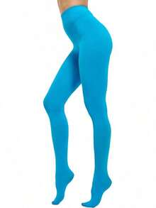 1 Pair Women's Velvet Tights, High Waist Opaque Elastic Pantyhose, Soft Warm Full Foot Socks, 17 Colors Available, Suitable For Autumn/Winter And Daily Wear - Multicolor - View 11