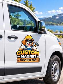 Custom Car Magnetic Signs, Personalized Logos For Your Car, Van, Truck, Waterproof Design, Promote Your Commercial Vehicle, Professional Printing And Die-Cuttin - Multicolor - View 9