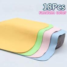 5/6/10/12/18/24/30Pcs High Quality Microfiber Glasses Cleaning Cloth, Reusable Glasses Cleaning Cloth, Glasses Cloth, Suitable For Phone Screen And Watch Cleaning, Random Color - Multicolor - View 19