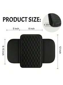 1pc Car Center Console Leather Armrest Cover, With 2 Storage Pockets, Universal Fit Car Armrest Box Pad, Car Interior Protection Accessory, Suitable For Most Vehicles - Multicolor - View 4