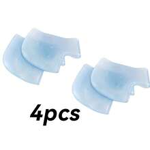 QKC 4pcs Comfortable Silicone Breathable Heel Pads, Shock-Absorbing Pressure-Relieving Anti-Slip Heel Protectors, Soft Breathable Washable Heel Cushions For Men And Women - Blue - View 7
