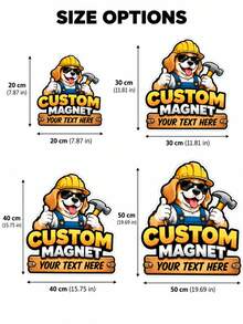 Custom Car Magnetic Signs, Personalized Logos For Your Car, Van, Truck, Waterproof Design, Promote Your Commercial Vehicle, Professional Printing And Die-Cuttin - Multicolor - View 4