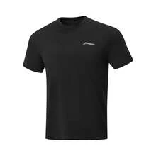 LI‑NING Men's Reflective Quick‑Dry Breathable Short‑Sleeve T‑Shirt ATSW505 - Black - View 3