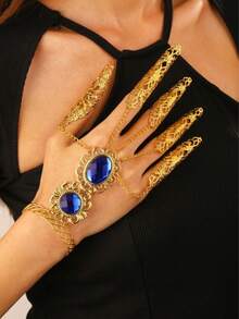 1pc Personalized Antique Belly Dance Props Golden Girl Performance Nails For Women - Multicolor - View 4