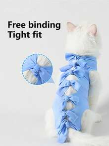 1pc Adjustable Breathable Recovery Vest For Cats, Post-Surgery Anti-Licking Abdominal Wound Protector, Suitable For Spaying/Neutering And Weaning, All Seasons - Multicolor - View 3