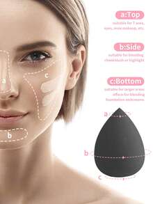 Set 15 Kuas Makeup dengan 9 Puff Bedak & Spons Makeup, Bulu Lembut dengan Pengambilan Bedak Alami, Untuk Pemula Riasan Ringan Sehari-hari, dan Kombinasi Riasan Wajah Lengkap untuk Kencan. - MultiWarna - View 4