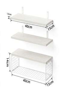 Bathroom Floating Shelves Wall-Mounted No-Drill Multipurpose Bathroom Storage Rack Storage Organizer Rack Sutiable For Wall Mounted Shelf Over Toilet Bathroom Storage Organiser Bathroom Aaccessories Shower Caddy - Multicolor - View 7