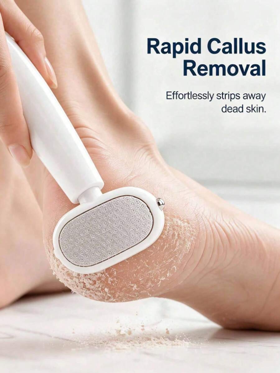 2027 New Double-Sided Foot Scraper, Curved Design For Removing Dead Skin, Effectively Removes Stubborn Dead Skin, Stainless Steel Material, Suitable For Foot Care And Cracked Heels