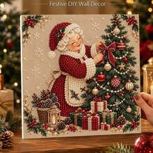 1 New Pearl Art Set, Including Pearls, Canvas And Tools, Ideal As Home Wall Decoration Gift, With Inner Frame - A - View 6