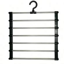 Multi-Layer Pants Rack - Space-Saving Foldable Design, Helps Efficiently Organize Closet; Suitable For Jeans, Leggings And Casual Pants, Plastic Multi-Layer Pants Rack; Features Non-Marking Anti-Slip Storage Function - Multicolor - View 12
