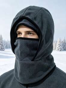 1pc Outdoor Winter Warm Hat Scarf Integrated Cycling Hat Sports Skiing Headwear Neck Guard Windproof Cold-Proof Breathable Thickened - A - View 18