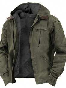 Men Jackets And Coats - Army Green - View 1