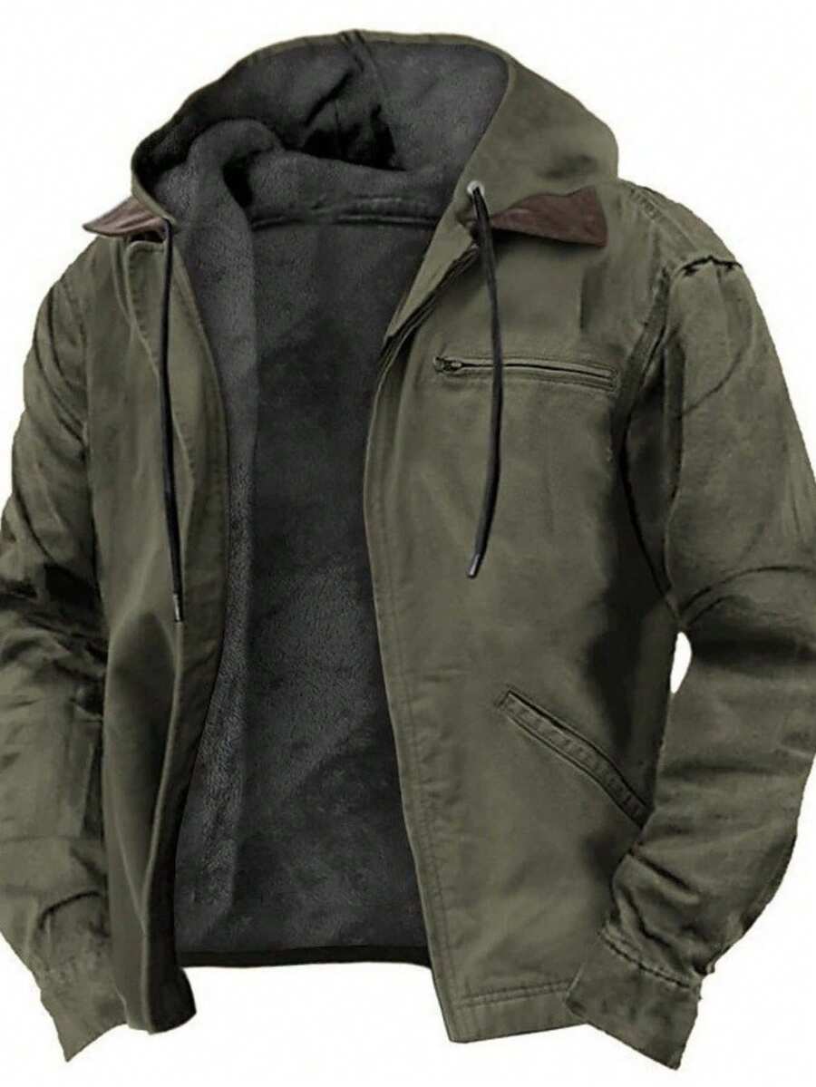 Men Jackets And Coats - Army Green - View 1