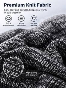 1pc Thick Fleece Lined Knitted Neck Warmer, Autumn/Winter Universal Pullover Scarf, Windproof Neck Guard Warm Face Mask, Cycling Neck Protector Windshield - Multicolor - View 3