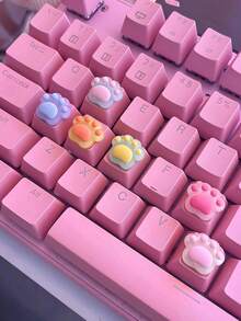 Stiker Kuku Motif Cakar Kucing Lucu dan Kue Realistis untuk Keyboard, Alat Bantu Mengetik pada Kuku, Stiker Dekorasi Kuku Transparan, Cocok untuk Wanita Kantoran, Kompatibel dengan Berbagai Keyboard. Bergaya dan Lucu - Sempurna untuk Pecinta Keyboard. - Satu ukuran cocok untuk semua. - View 1