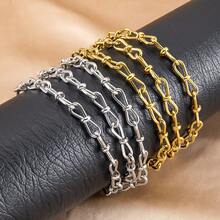 1m Stainless Steel Bowknot Chain Rope Knot Chain Cross Chain Suitable For DIY Hip Hop Punk Style Necklace Bracelet Jewelry Accessories - Stainless Steel Chain - View 6