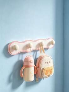 4pcs Black Cat Door Back Coat Rack Wall Hanging Hooks Solid Wood Wall-Mounted Bedroom Wall Simple Storage Rack - Multicolor - View 8