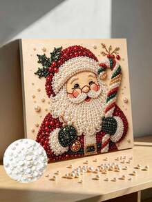 Handmade Pearl Painting Set With Frame, Christmas Penguin Pattern Design, Full Set Of Hand Tools, Wall Decoration, Christmas Gifts. - A - View 1
