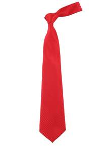 1pc 7cm Professional Business Tie Men's Korean Style Fashion Polyester Long Necktie - Red - View 6