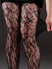 1 Pair Bronze Shiny Sheer Sexy Cute Fashion Tights, Suitable For Daily Wear, Dates, Spring/Autumn Parties - Multicolor - View 4
