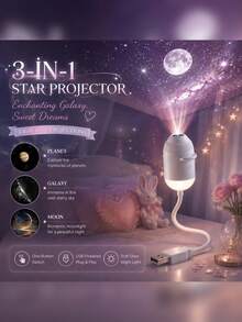 Multi-Pack USB Starry Sky Galaxy Projector Light, 360° Rotating Mini LED Car Ceiling Projector, Adjustable Brightness Touch Control, USB Powered Starry Sky Projector Light, Suitable For Car Interior, Bedroom Ceiling, Wall And Romantic Atmosphere Decoration - A - View 8
