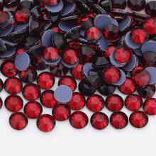 High Quality SS0-SS50 1mm-10mm Crystal Color Hot-Fix Rhinestones, Flat Back Crystal Rhinestones, Gold Foil Rhinestones, Suitable For Clothing, Fabric, Dress, Bag Decoration, Accessories DIY - Burgundy - View 8