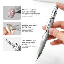 1/3/5 buah Pena Alat Titik 4-in-1 - Alat Seni Kuku Multi-Kepala, Cocok untuk Melukis, Hiasan Detail, Membuat Titik dan Inlay Rhinestone, Penggunaan Salon dan DIY, Alat Seni Kuku, Alat Pegangan Aksesori Seni Kuku, Pena Umum untuk Seniman Kuku Menggambar Lingkaran, Pena Seni Kuku Multi-Fungsi - MultiWarna - View 12