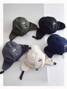 1 buah Topi Fleece Hangat Unisex 5 Panel yang Dapat Diatur untuk Aktivitas Luar Ruangan, Topi Baseball Bertepi Pendek Pelindung Matahari untuk Olahraga Lari - MultiWarna - View 2