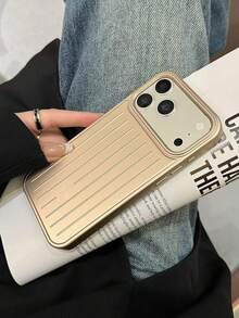 升級版防滑紋理邊緣，附粉色 Dimela 行李箱與手機殼，相容 Apple 17 Pro Max 手機，霧面防摔保護，16 Pro 鏡頭全覆蓋設計，15 Pro Max 高階保護殼 - 香檳金 - 查看 2