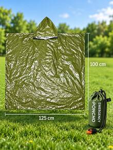 Portable Raincoat, Multi-Functional Emergency Raincoat, Survival Raincoat, Warm Raincoat, Hypothermia Prevention, Suitable For Commuting, Hiking, Traveling, Camping And Mountaineering, Essential For Rain And Snow Weather Travel - Multicolor - View 11