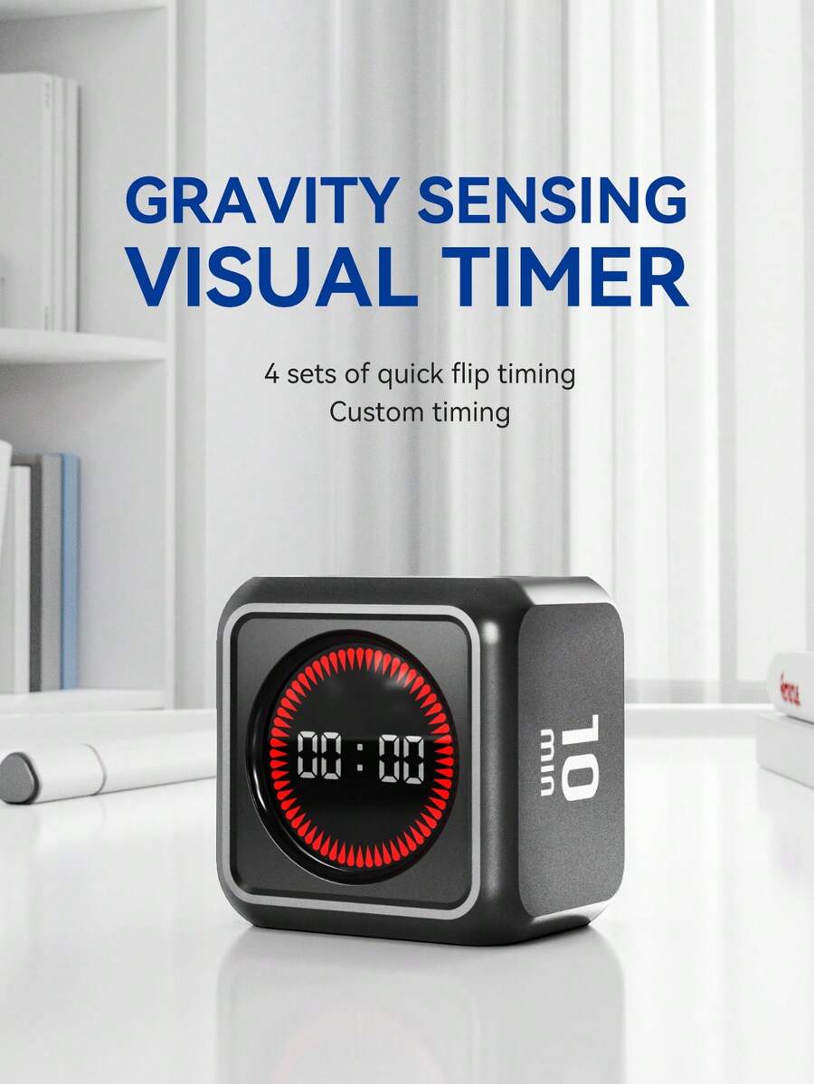 1pc Visual Gravity Sensing Timer, Self-Discipline Study Tracker, Kitchen Baking Timer