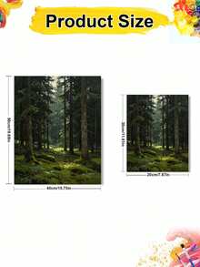 1pc Forest Scenery DIY Oil Painting By Numbers, Canvas Painting DIY Crafts, Adult Home Decoration, Holiday Gift. - Sets - View 9