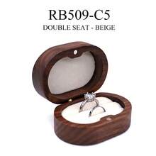 Customizable Personalized PU Leather Ring Box, Dual Slot Design, Soft Fabric Lining, Suitable For Wedding Proposal Anniversary, Couple Valentine's Day Anniversary Gift - Multicolor - View 16