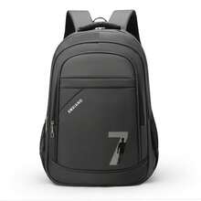 New School Season College Style Large Capacity Multi Compartment Simple Solid Color Fashionable Versatile Men's Backpack - Multicolor - View 7