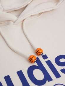 Sports Ball Sweatshirt Drawstring Accessories, Tennis Football Basketball Rope End Clips, Detachable DIY Sweatshirt & Sports Shirt Decoration, Sweatshirt Pendant - Ball - View 6