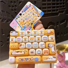 1pc Creative Cute New Happy Non-Stop 26-Key Stress Relief Button Toy Keychain, Children's Bag Charm Pendant, Random Shipment, Random Label Color - Multicolor - View 9